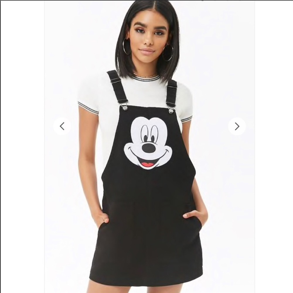 F21 MICKEY MOUSE OVERALL DRESS